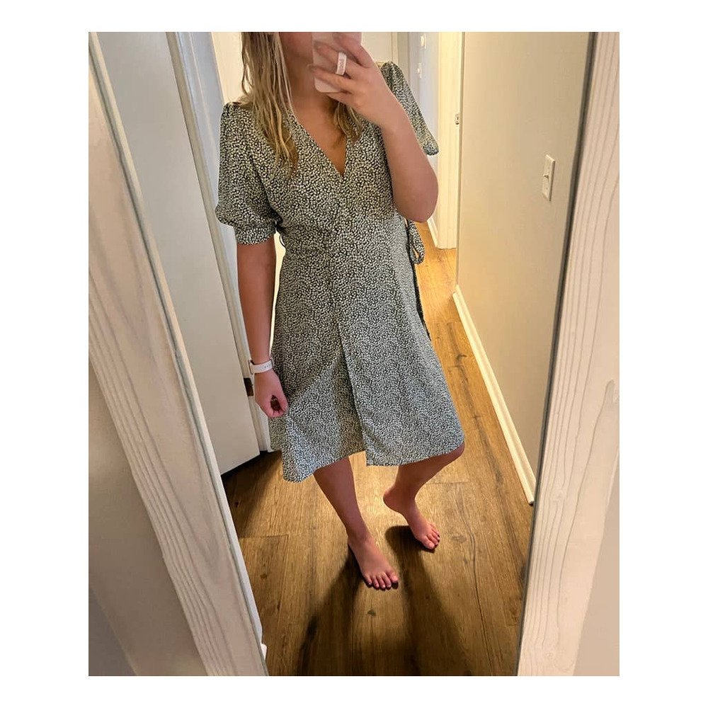 She + Sky Green Floral Dress